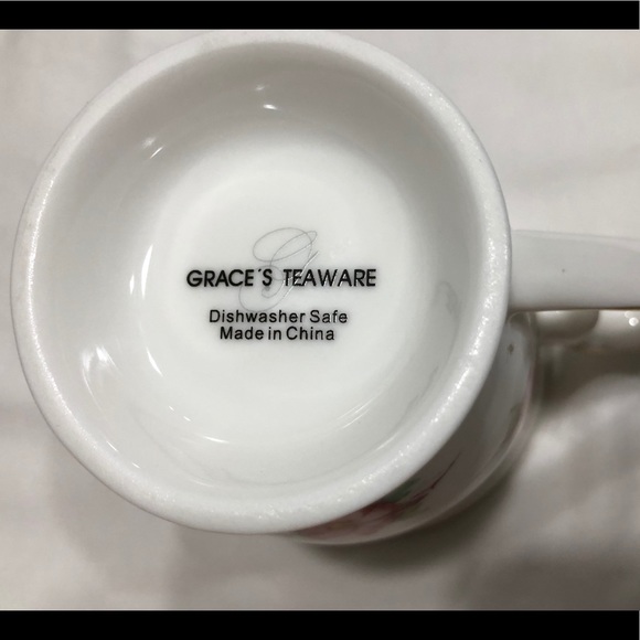 2 each Grace’s Teaware Pink Floral Tea/Coffee Cup - Picture 6 of 7